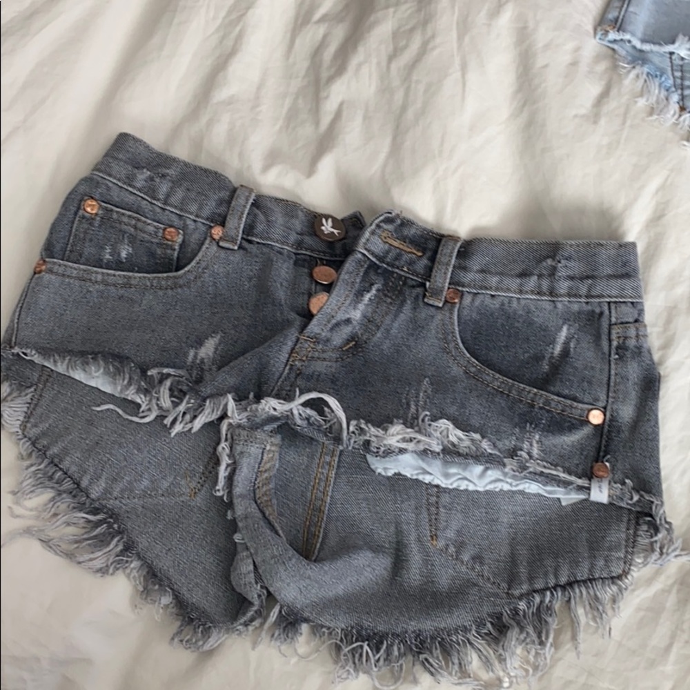 Black Jean shorts